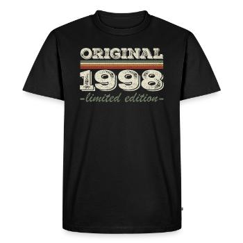 Legend since 1998 Born in 1998 Birthday in 1998 - Men's Premium Organic T-Shirt - black - Front - Nico (187cm)