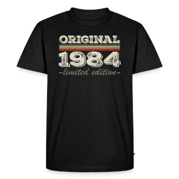 Légende depuis 1984 Né en 1984 Anniversaire 1984 - T-shirt Premium bio Homme - noir - Devant - Nico (187cm)