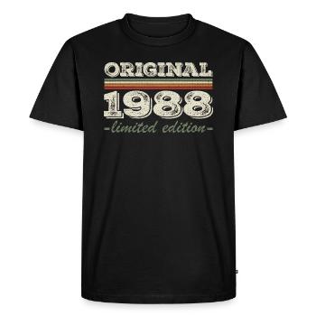 Légende depuis 1988 Né en 1988 Anniversaire 1988 - T-shirt Premium bio Homme - noir - Devant - Nico (187cm)