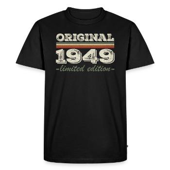 Légende depuis 1949 Né en 1949 Anniversaire 1949 - T-shirt Premium bio Homme - noir - Devant - Nico (187cm)