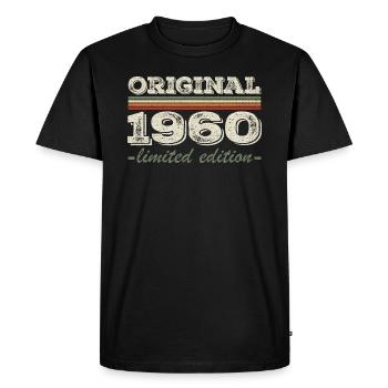 Légende depuis 1960 Né en 1960 Anniversaire 1960 - T-shirt Premium bio Homme - noir - Devant - Nico (187cm)