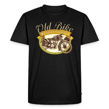 Old Bike Motorcycle Co - T-shirt Premium bio Homme - noir - Devant - Nico (187cm)