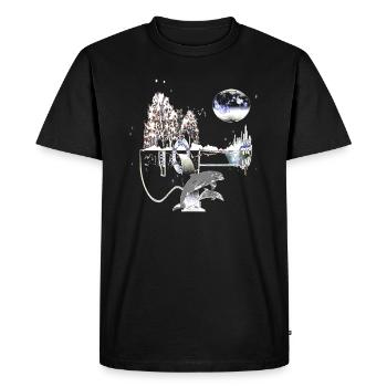 Guitare acoustique au clair de lune - T-shirt Premium bio Homme - noir - Devant - Nico (187cm)