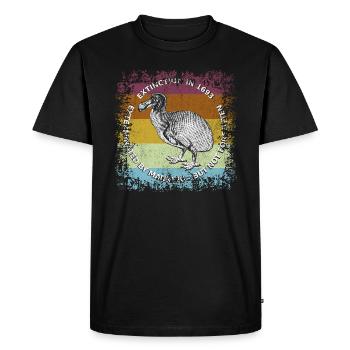 Dodo éteint 1693 look vintage - T-shirt Premium bio Homme - noir - Devant - Nico (187cm)
