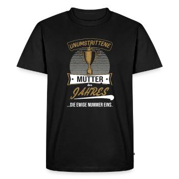 Trophée Trophée de la Mère de l’Année Mère de l’Année Fête des Mères - T-shirt Premium bio Homme - noir - Devant - Nico (187cm)