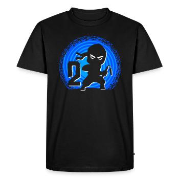 Ninja Birthday 2 Years Boy Ninjas Ninja - Men's Premium Organic T-Shirt - black - Front - Nico (187cm)