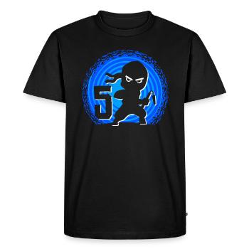 Ninja Birthday 5 Years Boy Ninjas Ninja - Men's Premium Organic T-Shirt - black - Front - Nico (187cm)