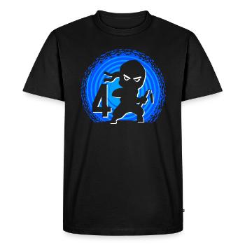Ninja Birthday 4 Years Boy Ninjas Ninja - Men's Premium Organic T-Shirt - black - Front - Nico (187cm)