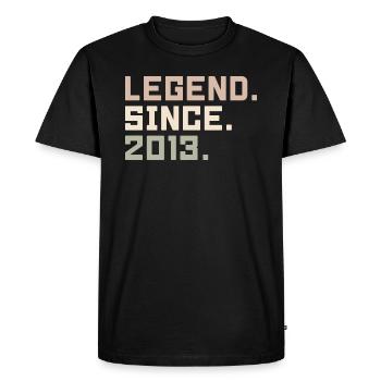 Les légendes sont nées en 2013 Idées cadeaux 2013 - T-shirt Premium bio Homme - noir - Devant - Nico (187cm)