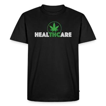 Soins de santé | Marijuana, THC, Santé - T-shirt Premium bio Homme - noir - Devant - Nico (187cm)