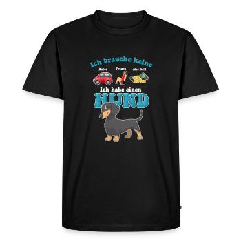 Dog Women Cars Money Love Dogs Gift - Men's Premium Organic T-Shirt - black - Front - Nico (187cm)