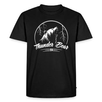 Ours tonnerre - T-shirt Premium bio Homme - noir - Devant - Nico (187cm)
