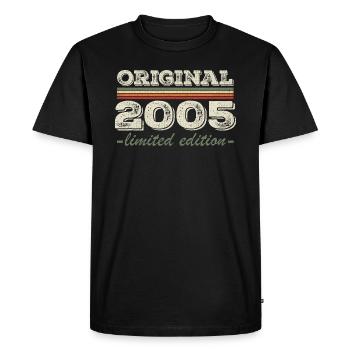 Légende depuis 2005 Né en 2005 Anniversaire 2005 - T-shirt Premium bio Homme - noir - Devant - Nico (187cm)