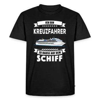 Kreuzfahrer Kreuzfahrt Kreuzfahrtschiff Geschenk - Männer Premium Bio T-Shirt - Schwarz - Vorne - Nico (187cm)