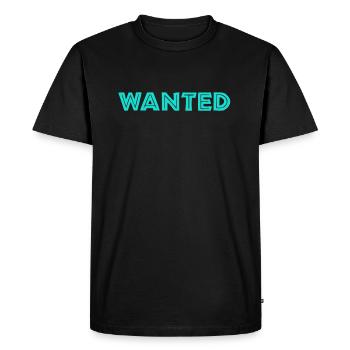 Wanted, wanted, asked, wanted - Men's Premium Organic T-Shirt - black - Front - Nico (187cm)