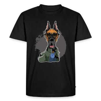 Great Dane - Great Dane - Men's Premium Organic T-Shirt - black - Front - Nico (187cm)