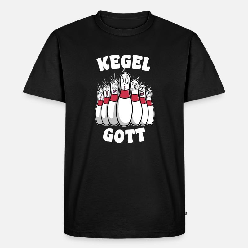 Kegel Gott - Männer Premium Bio T-Shirt - Schwarz