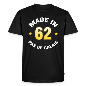 Pas de Calais - T-shirt Premium bio Homme - noir - Devant - Nico (187cm)
