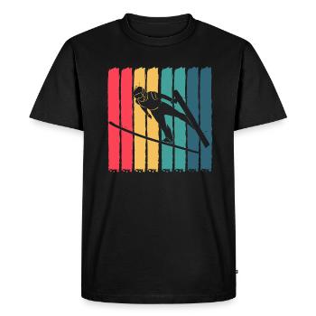 Ski jumping, ski jump, ski jumper, ski jumping - Men's Premium Organic T-Shirt - black - Front - Nico (187cm)