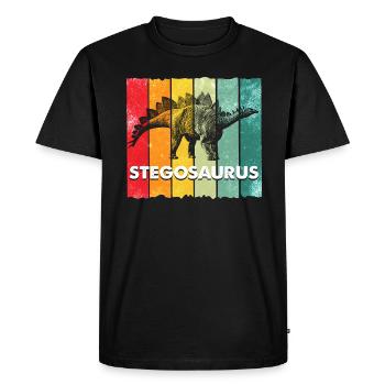 Dinosaures stégosaures - T-shirt Premium bio Homme - noir - Devant - Nico (187cm)