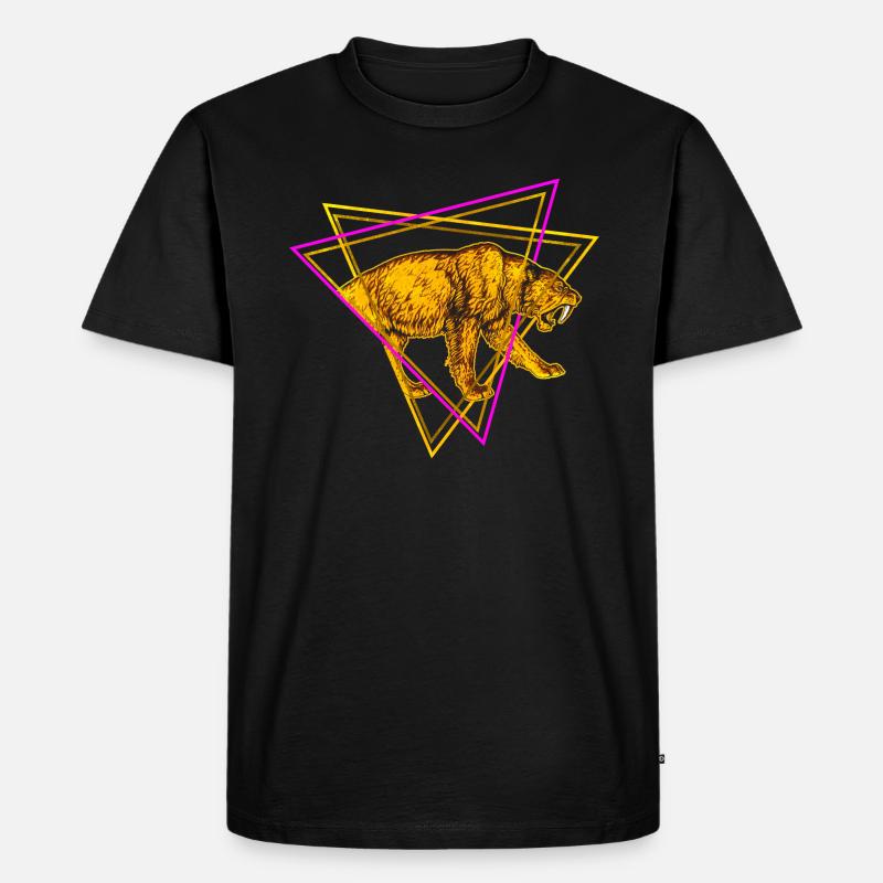 Säbelzahntiger - Männer Premium Bio T-Shirt - Schwarz