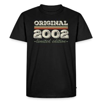 Légende depuis 2002 Né en 2002 Anniversaire 2002 - T-shirt Premium bio Homme - noir - Devant - Nico (187cm)