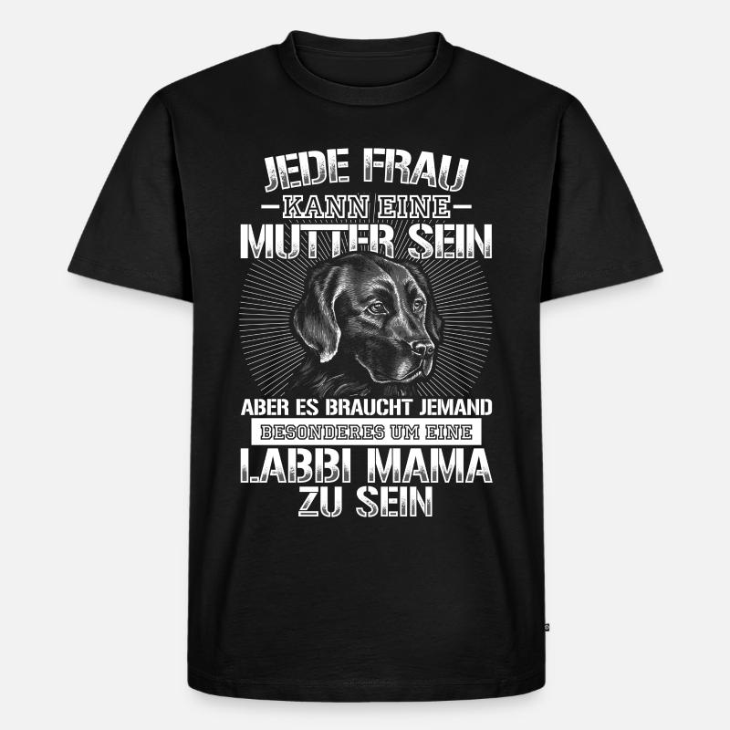 Labrador Mama - Männer Premium Bio T-Shirt - Schwarz