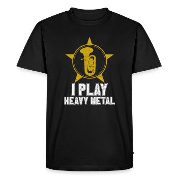 tuba - T-shirt Premium bio Homme - noir - Devant - Nico (187cm)