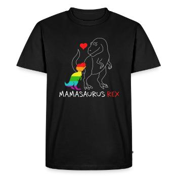 Mamasaurus Rex | Mère | Nouvelle maman Rainbow queer - T-shirt Premium bio Homme - noir - Devant - Nico (187cm)