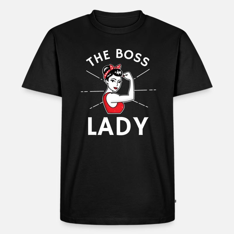 Die Chefin - Männer Premium Bio T-Shirt - Schwarz