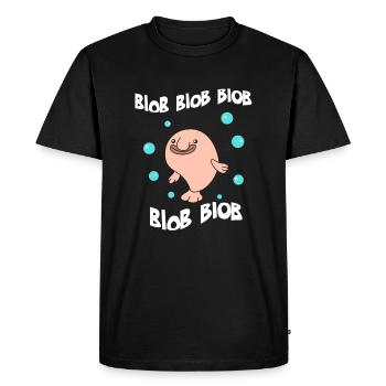 Funny Blobfish Perfect for Fish Lovers Blob blob - Men's Premium Organic T-Shirt - black - Front - Nico (187cm)