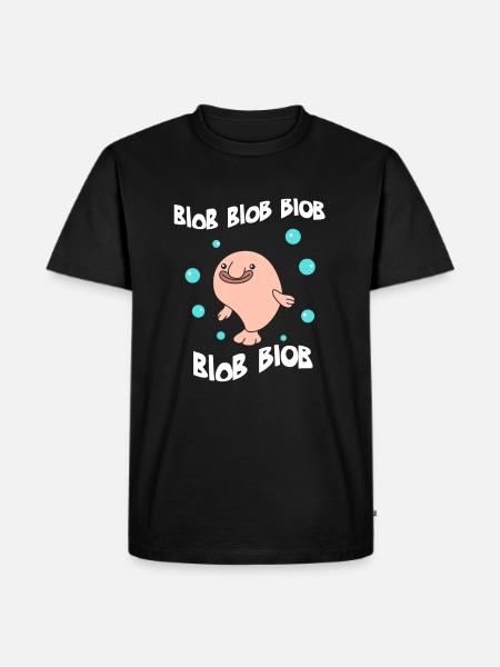 Funny Blobfish Perfekt til Fish Lovers Blob blob - Herre Premium økologisk T-shirt - sort