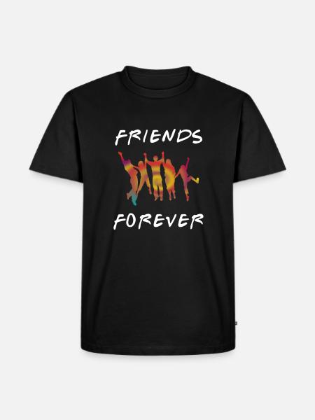 Für immer Freunde - Männer Premium Bio T-Shirt - Schwarz