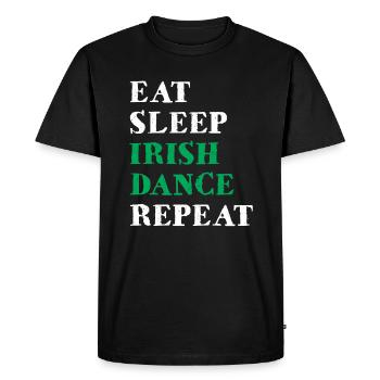 Eat Sleep Irish Dance Répéter Dancing Dancers Ireland - T-shirt Premium bio Homme - noir - Devant - Nico (187cm)