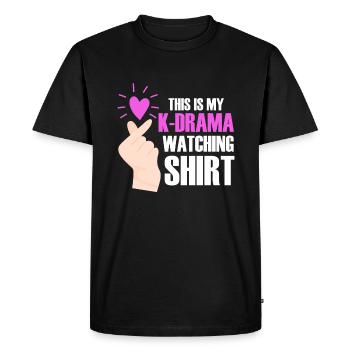 K-Drama Addict KDrama South Korea Korean Asian - Men's Premium Organic T-Shirt - black - Front - Nico (187cm)