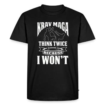 Krava Maga combattant combattante autodéfense - T-shirt Premium bio Homme - noir - Devant - Nico (187cm)
