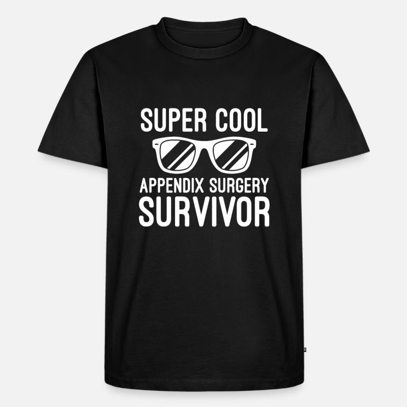 Blinddarmentzündung Blinddarm Operation Entzündung - Männer Premium Bio T-Shirt - Schwarz