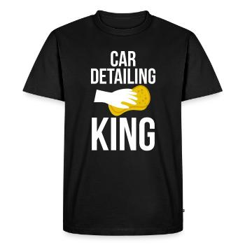 Voiture détaillant King Polishing Polish Car wash - T-shirt Premium bio Homme - noir - Devant - Nico (187cm)
