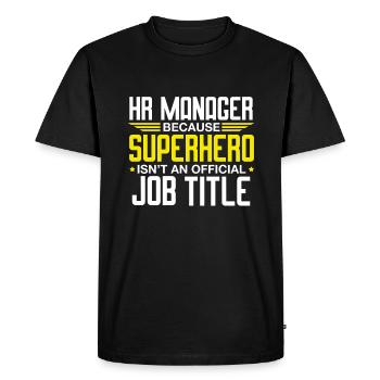 Human Resources Manager HR Director Human Resources Office - Men's Premium Organic T-Shirt - black - Front - Nico (187cm)