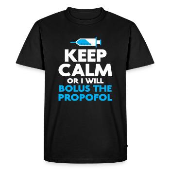 Propofol anästhésie anesthésie anesthésiste - T-shirt Premium bio Homme - noir - Devant - Nico (187cm)