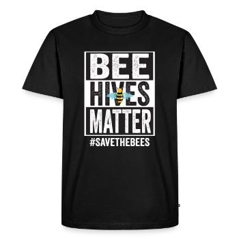 Apicole Apiculture Miel Apiculture Abeille - T-shirt Premium bio Homme - noir - Devant - Nico (187cm)