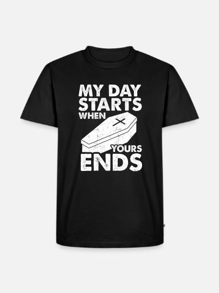 Funérailles croque-mort - T-shirt Premium bio Homme - noir
