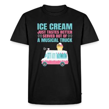 Camion de glace glacier marchand de glace glacier glacier truck - T-shirt Premium bio Homme - noir - Devant - Nico (187cm)