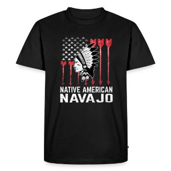 Navajo Tribe Native American Indian Indians - Men's Premium Organic T-Shirt - black - Front - Nico (187cm)