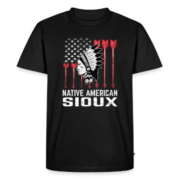 Sioux Tribe Native American Indian Indianer - T-shirt Premium bio Homme - noir - Devant - Nico (187cm)