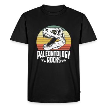 Paléontologue dinosaure excavation Fossil Dino - T-shirt Premium bio Homme - noir - Devant - Nico (187cm)