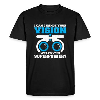 Optician Optometrist Optician Eye Optician Doctor Profession - Men's Premium Organic T-Shirt - black - Front - Nico (187cm)