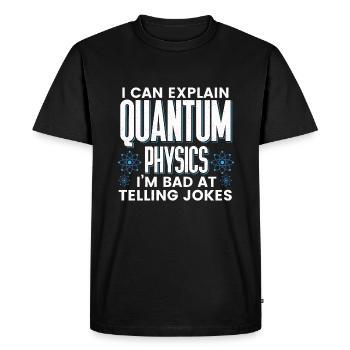Quantum Physics Physics Physicist science quantum - Men's Premium Organic T-Shirt - black - Front - Nico (187cm)