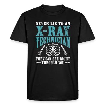 Radiologiste RAD Technician Xray Technologie Radiologie - T-shirt Premium bio Homme - noir - Devant - Nico (187cm)