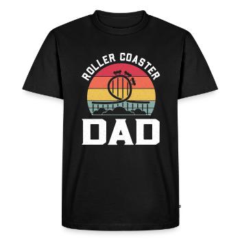 Roller Coaster Amusement Park Amusement Park - Men's Premium Organic T-Shirt - black - Front - Nico (187cm)